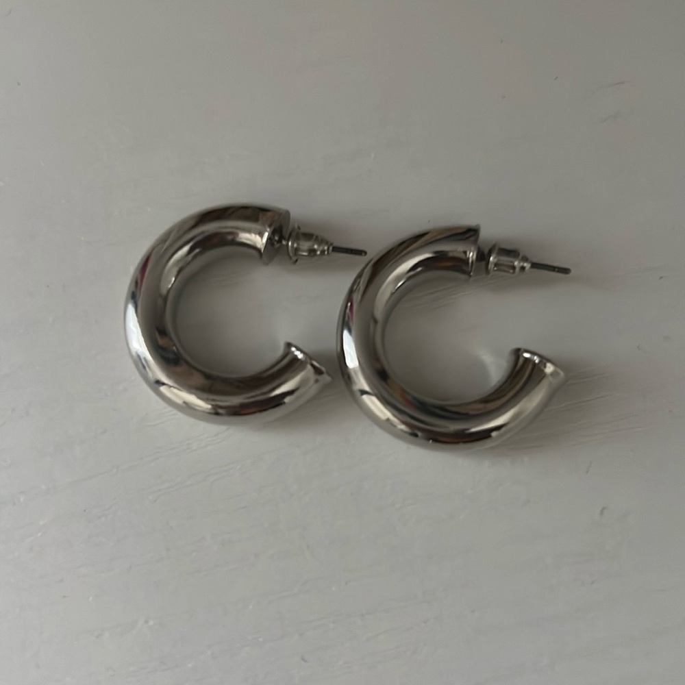 Silver Hoops - image 2